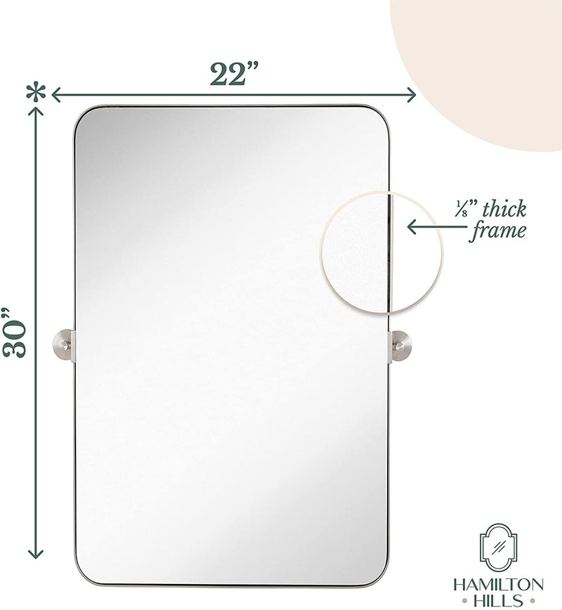 Adjustable Round Silver Mirror