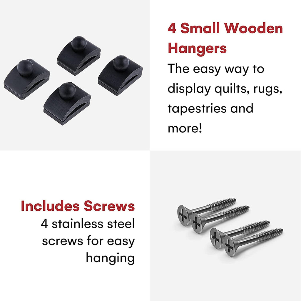 Precision Quilting Tools: Wooden Quilt Wall Hangers - 4 Small Clips &  Screws – RoomDividersNow
