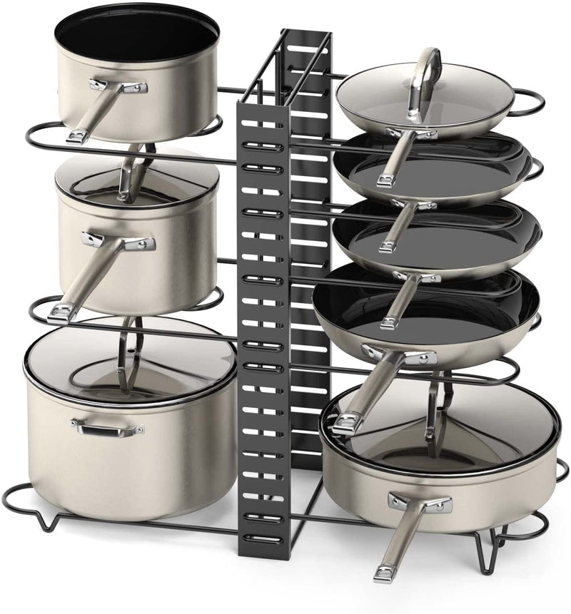 Metal Pot Rack Organizer - Holds 8+ Kitchen Pots - 3 DIY Methods