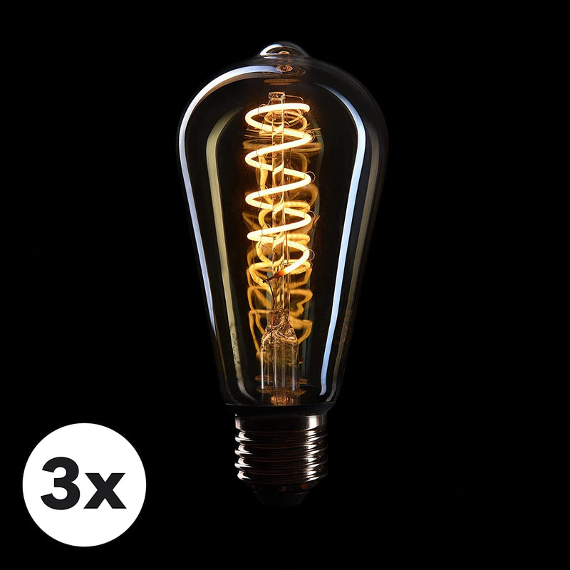3-Pack Dimmable Edison Bulb 4W Warm White Vintage
