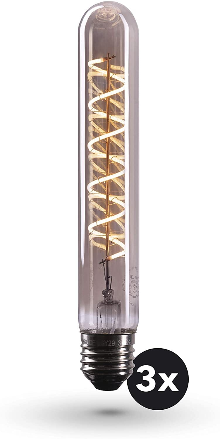Smoky Flute Pipe Light Bulb - Dimmable 4W Smoke Glass