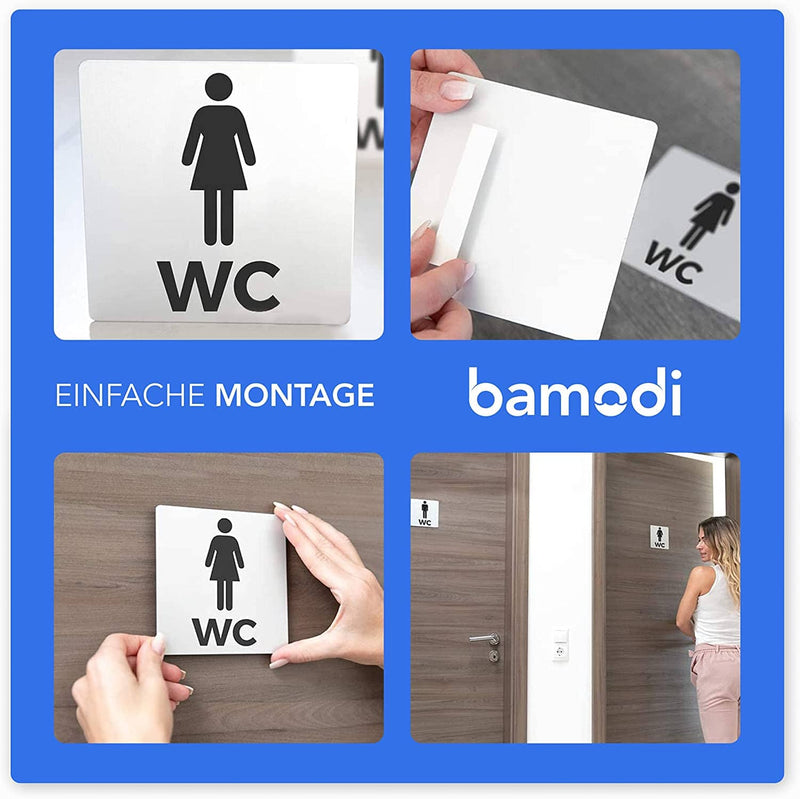 Large WC Sign Set - Women and Men's Door Sign