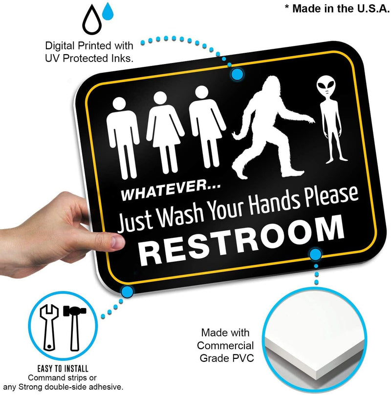 Funny Bathroom Sign - All Gender Bigfoot