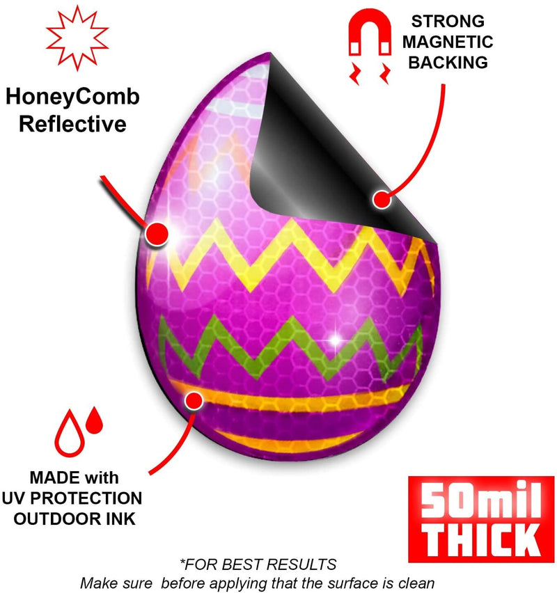 Reflective Easter Eggs Magnet Set