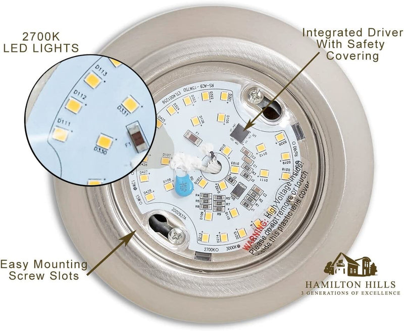 Round Smart LED Ceiling Light - Dimmable Color, Modern Certified Fixture