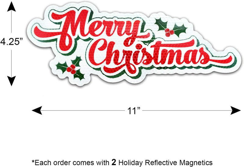Reflective Nativity Car Magnet - Merry Christmas