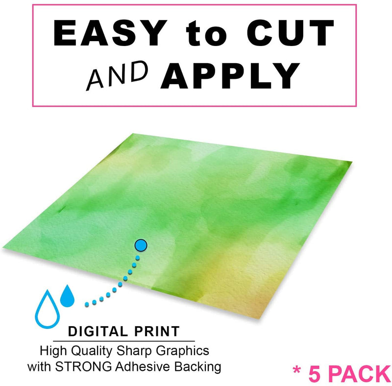 Watercolor Patterned Vinyl Sheets