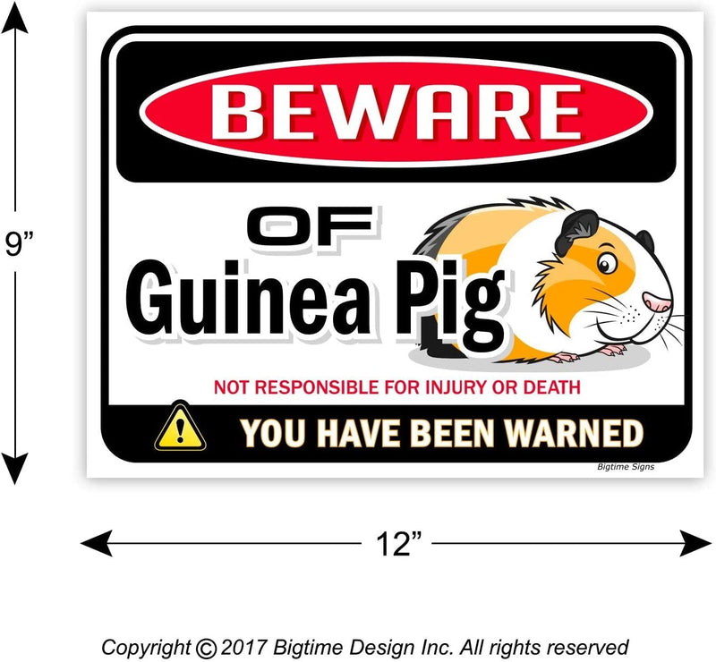 Funny Guinea Pig Warning Sign