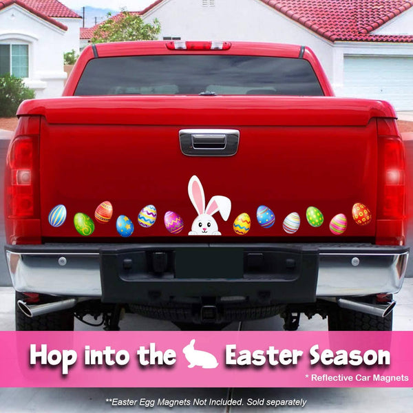Easter Bunny Reflective Car Magnet