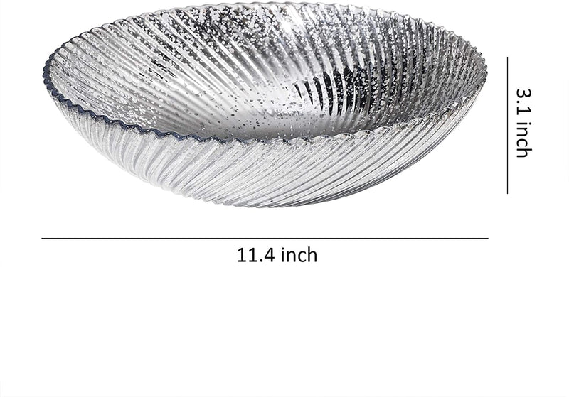 11.4 Inches Antique Mercury Glass Decorative Bowl, Ideal for Wedding or Special Occasion