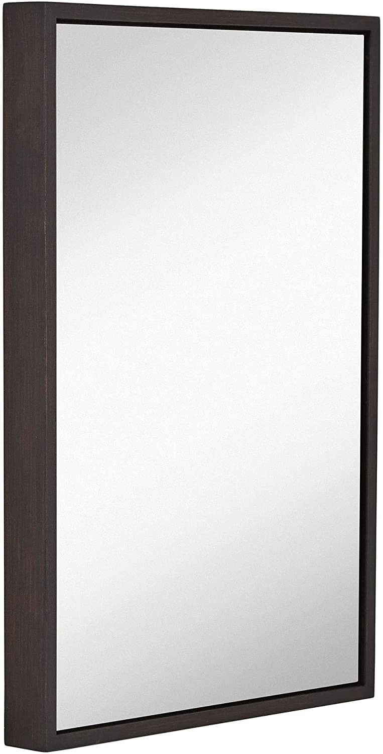 Contemporary Wenge Frame Wall Mirror