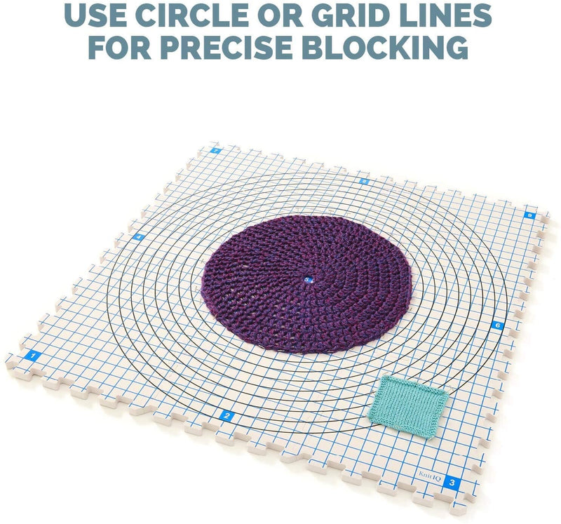KnitIQ Blocking Mats - Precise Grid Lines, Extra Thick Foam, Stainless  Steel T Pins – RoomDividersNow