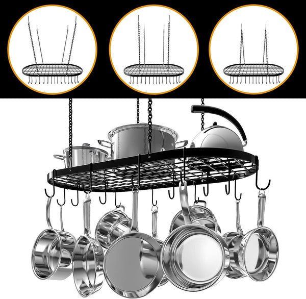 Ceiling Pot and Pan Storage Rack