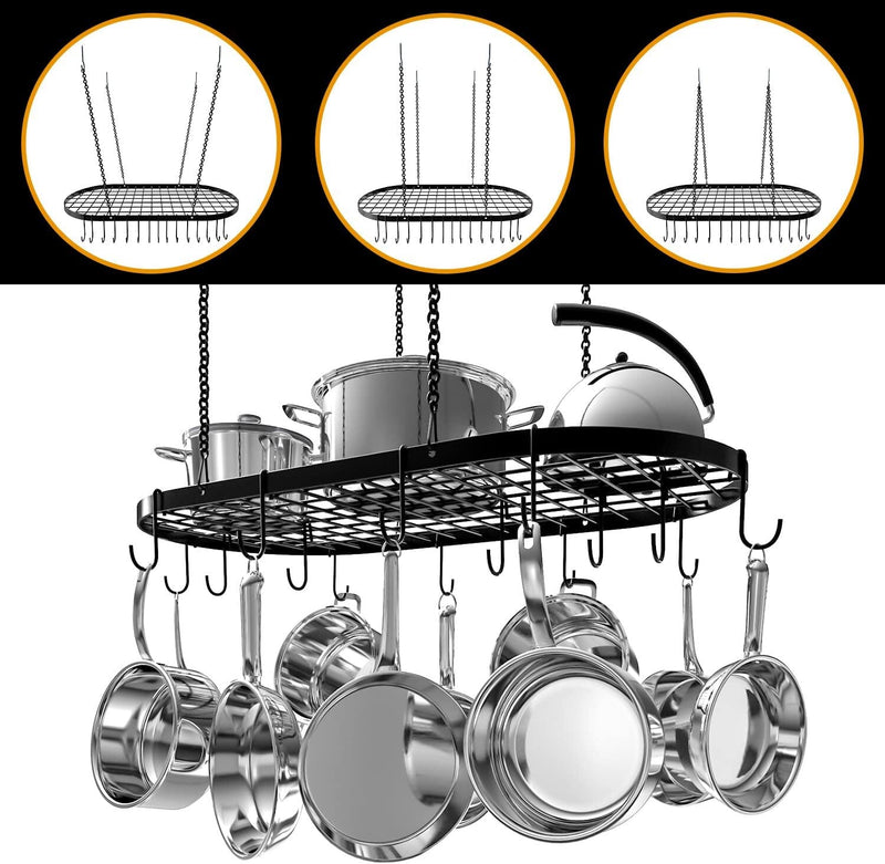 Ceiling Pot and Pan Storage Rack