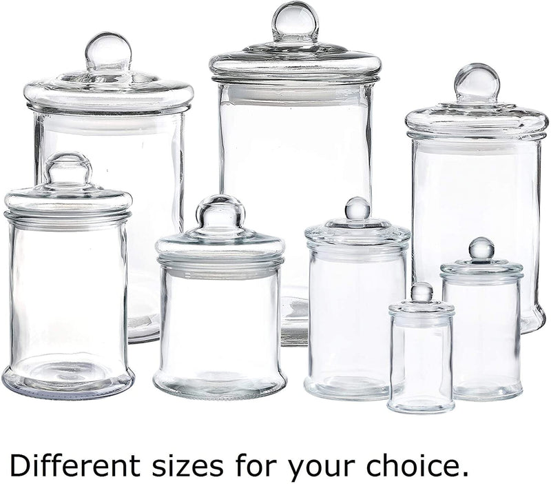 WHOLE HOUSEWARES Glass Apothecary Jars - Bathroom Storage Set –  RoomDividersNow