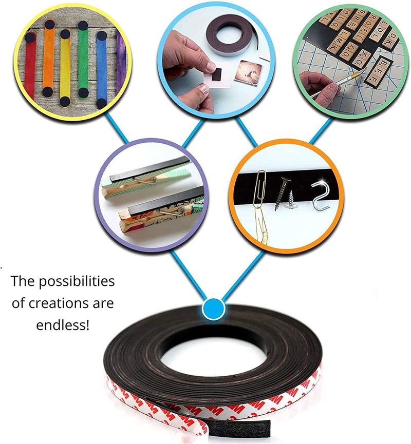 12ft Self Adhesive Magnet Strip Roll
