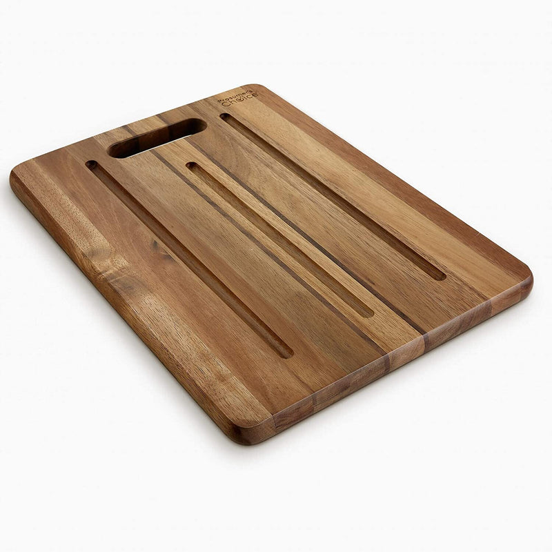 Dual Sided Wooden Cutting Block and Bread Board