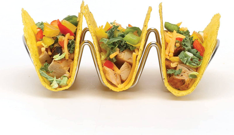 Stainless Steel Taco Holder Set for 3 Tacos