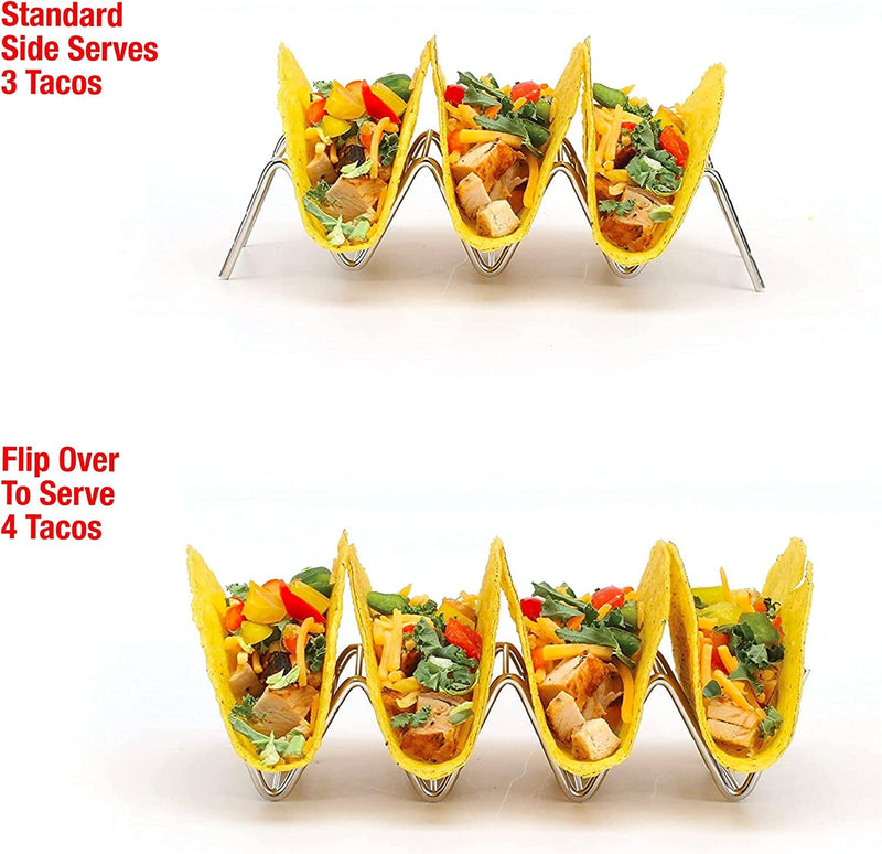 Stainless Steel Taco Holder Set for 3-4 Tacos