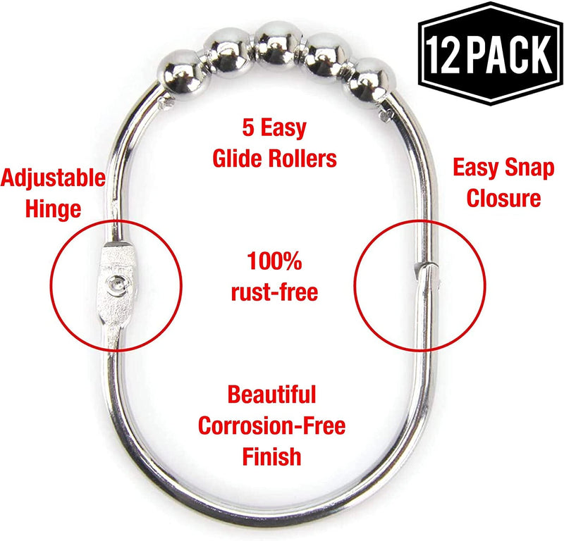 Polished Chrome Shower Curtain Rings
