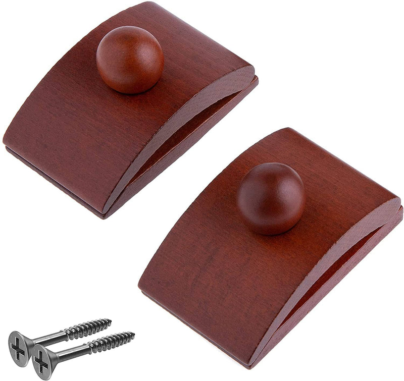 Wooden Quilt Wall Hangers - 2 Large Clips (Dark), Screws Included