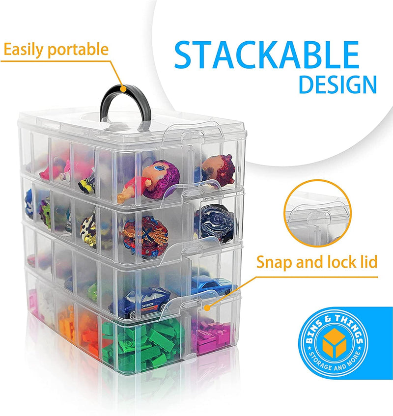  Bins & Things Toys Organizer Storage Case with 48