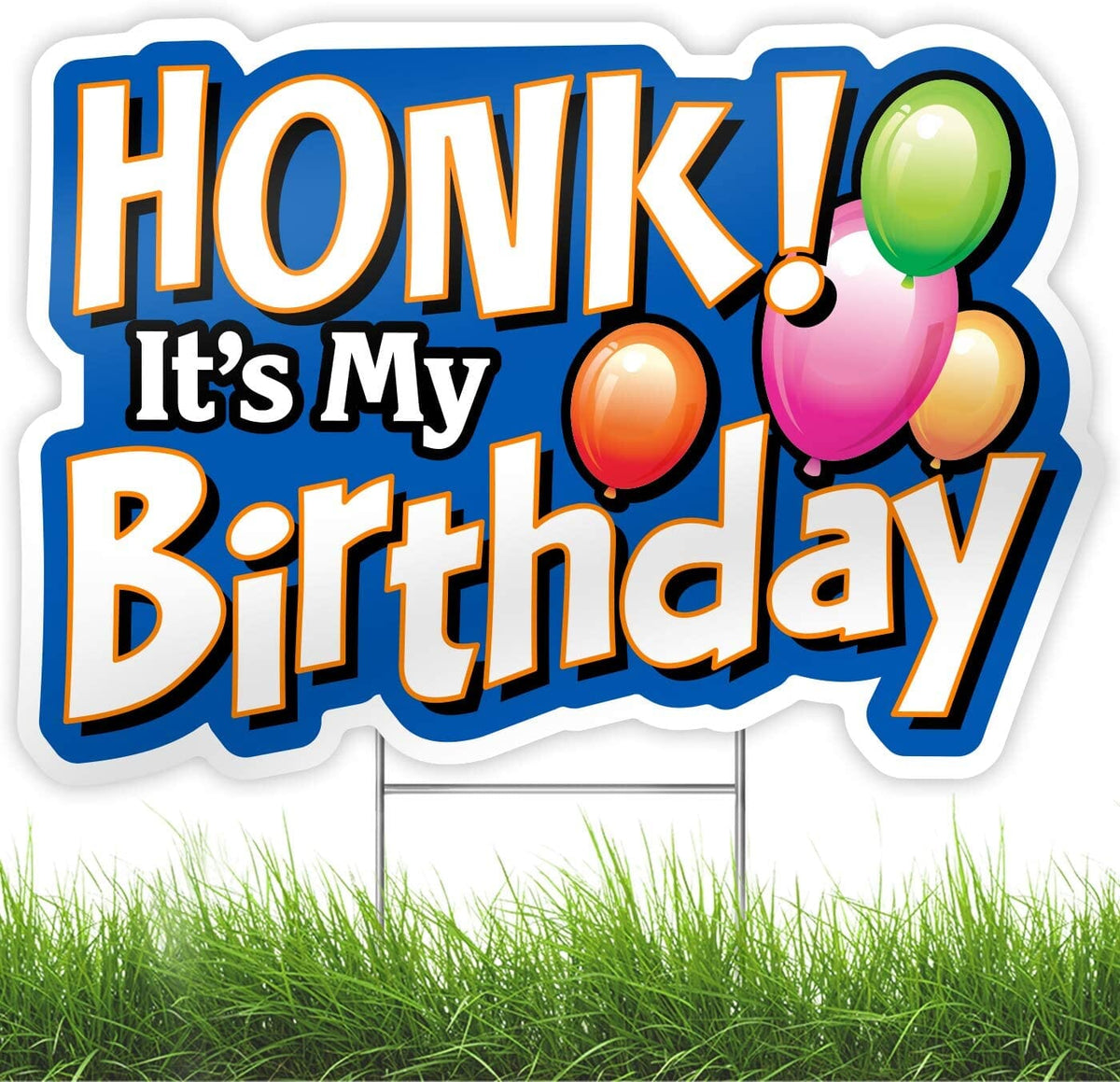 HONK! Birthday Party Yard Sign with Metal Stakes