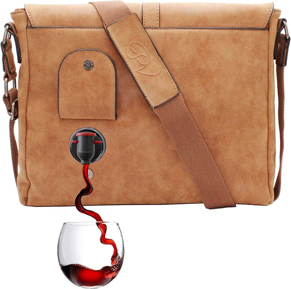 Wine Messenger Bag with 1.5L Capacity