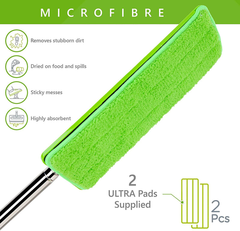 Textured Non-Scratch Microfiber Mop Pad - Removes Stubborn Dirt