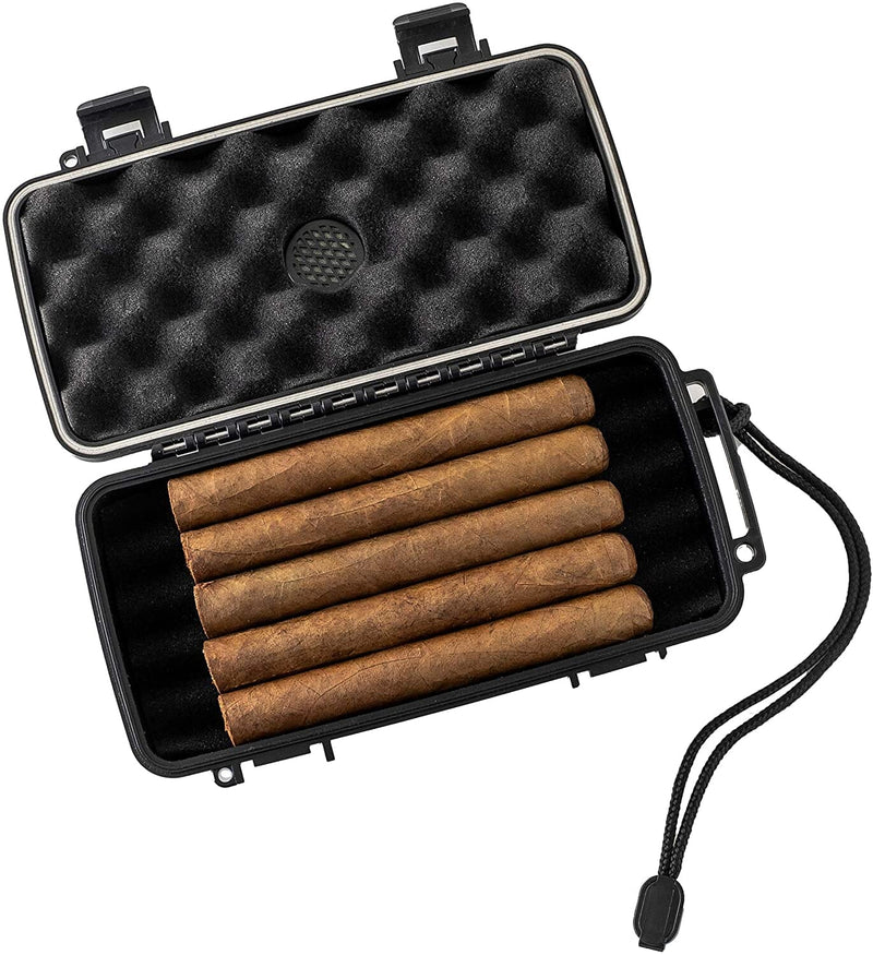 Waterproof Travel Humidor - 5 Cigar Capacity, Rugged & Crushproof