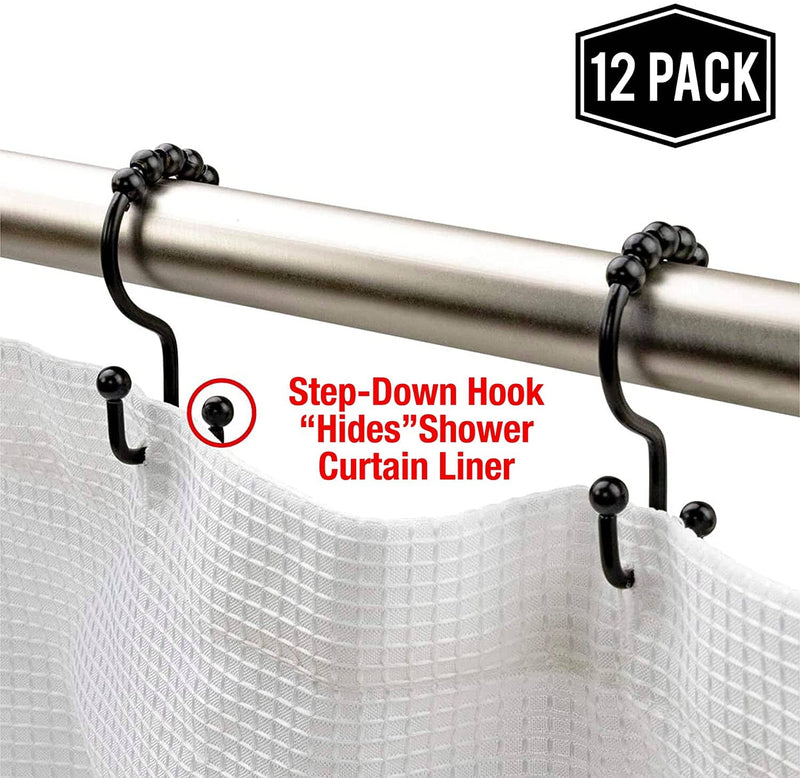 Stylish Black Shower Curtain Hooks
