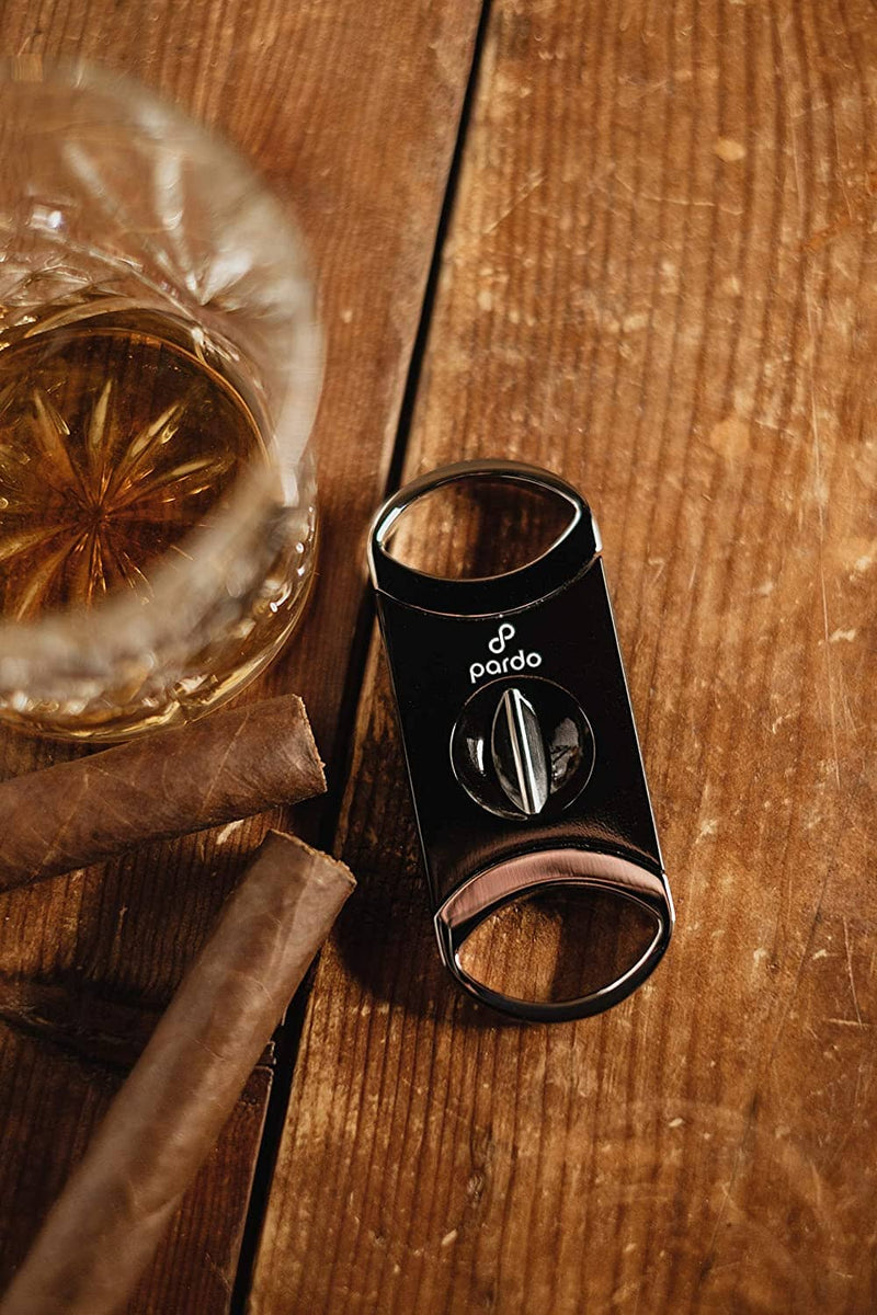 Metal V-Cut Cigar Cutter with Gift Box