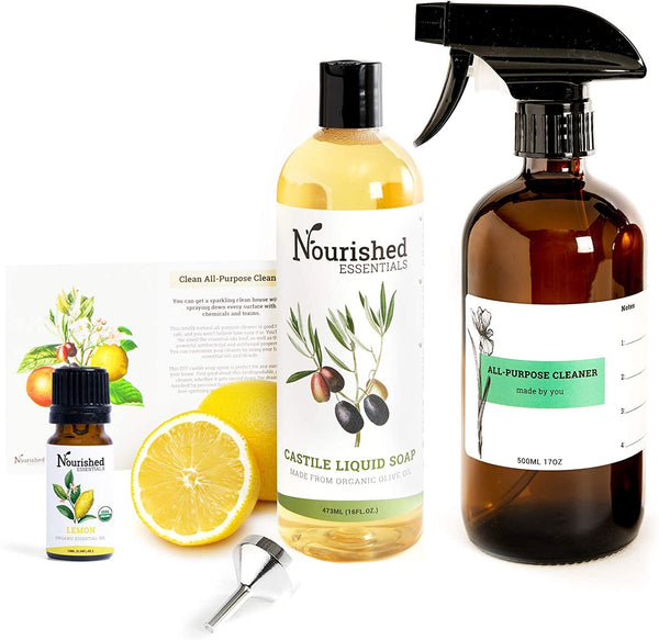 Natural Household Cleaning Spray Kit