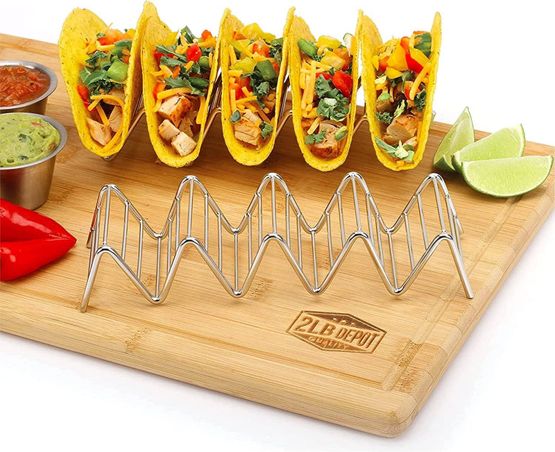 Stainless Steel Taco Holder Set for 4-5 Tacos