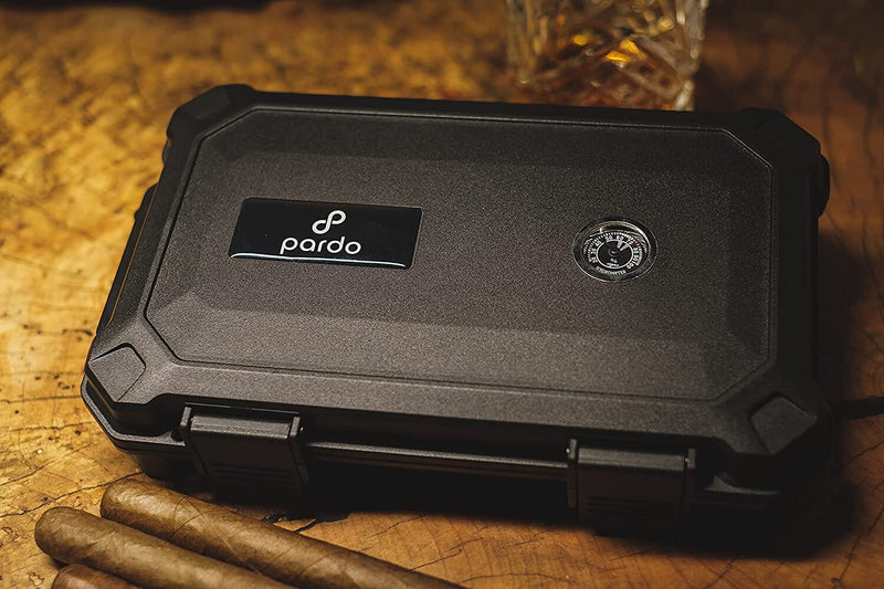 Cigar Travel Humidor Case with Hygrometer
