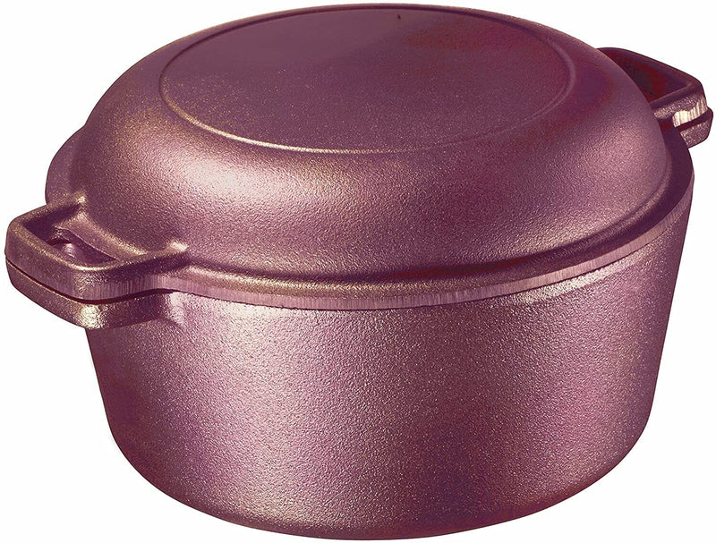 5-Quart Enameled Cast Iron Dutch Oven with Skillet Lid