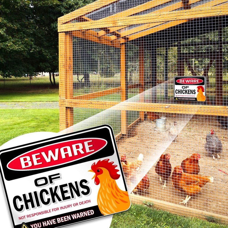 Beware of Chickens Warning Sign