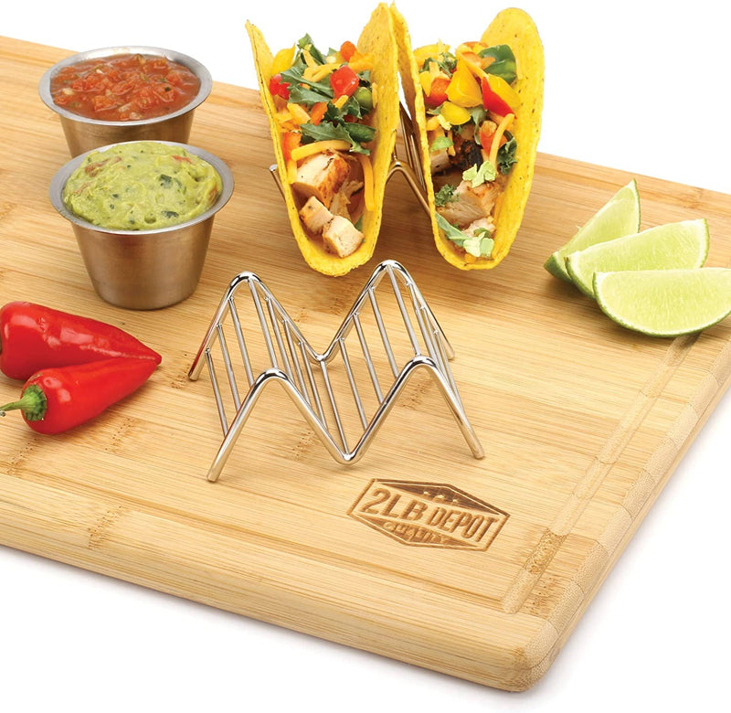 Stainless Steel Taco Holder Set for 1-2 Tacos