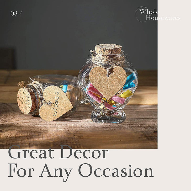 10 OZ Star Shaped Glass Favor Jars with Cork Lids,Glass Wish Bottles with Cork Set